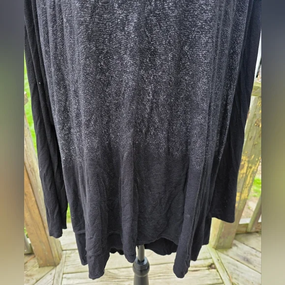 Womens Plus Size 3X Long Sleeve Black White Tunic V Neck Shirt Top Work XXXL - Picture 4 of 9